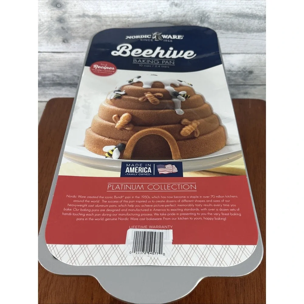 Nordic Ware Beehive Cake Pan, One, Gold